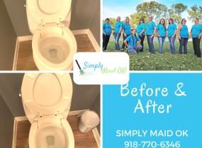 before and after of toilet cleaning